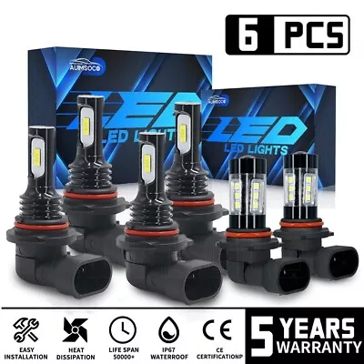 For Chevy Silverado 1500 2500 HD 2003 2005 2006 LED Headlights Fog Lamp Bulbs • $35.99