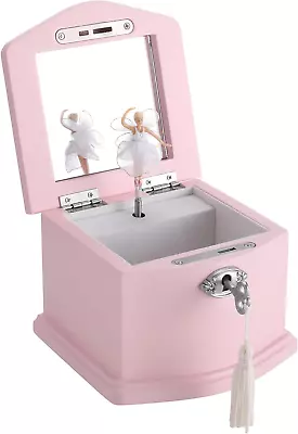 Ballerina Musical Jewelry Box With Mirror For Girls，Kid'S Jewelry Storage Music  • $63.90
