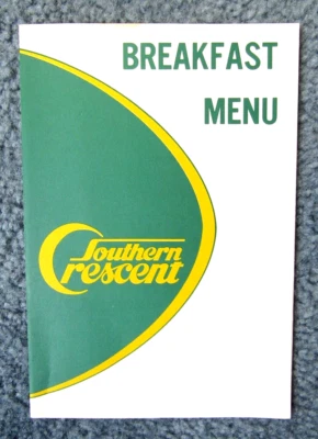 $8.99 • Buy SOUTHERN RAILROAD   SOUTHERN CRESCENT  BREAKFAST MENU Dining Car 4-1978