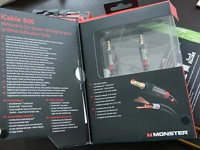 Monster ICable 800 Mini Jack To Car Stereo 7ft (2.13m) • $20