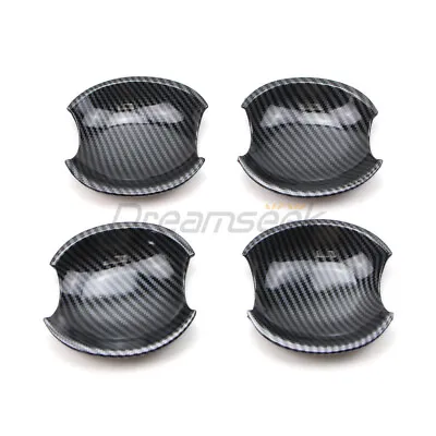 4x Side Door Handle Bowl Cover For Mazda6 2003-2008 Carbon Fiber Style Trim Cup • $19.99