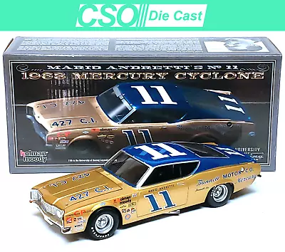 Mario Andretti 1968 Mercury Cyclone University Of Racing 1/24 Die Cast NEW • $78.99