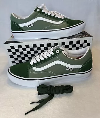 Vans Old Skool Skate Shoes Green Pastures Men’s 11 Suede Canvas Low Top Classic • $49.95