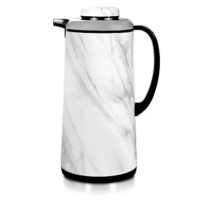 Royalford Marble Vacuum Flask Double Walled Insulated Tea Carafe 1300ML/44OZ Jug • £13.99