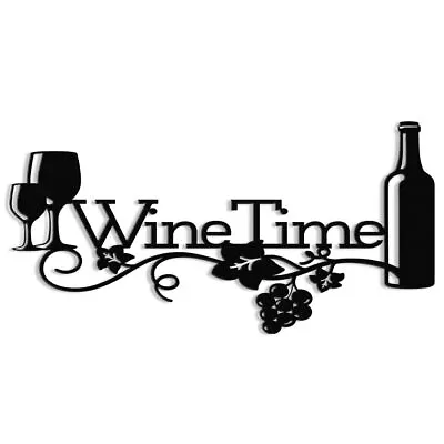 Metal Wine Sign Bar Metal Sign Metal Kitchen Wall Decor Vino Lover Metal W... • $30.13