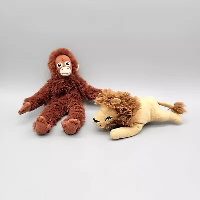 2 Ikea Mini Monkey Orangutan & Lion Plush Djungelskog Stuffed Animal Toy 6  7   • $11.95