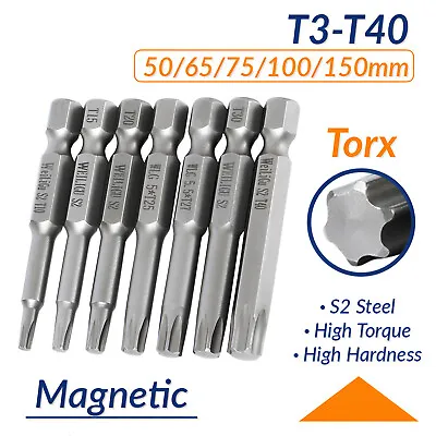 Long Reach Torx Star Hex Security Bit Set Tamper Proof Screwdriver Bits • $3.62