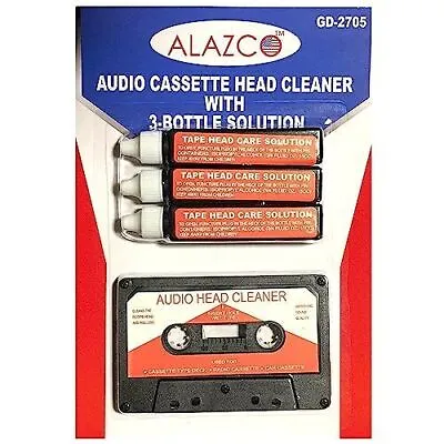 Audio Tape Cassette Head Cleaner W/ 3 Cleaning Fluids Care Wet Maintenance   • $13.43