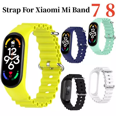 Silicone Watch Band Sport Strap For Xiaomi Mi Band 8 7 6 5 4 3 Fitness Bracelet • $5.25