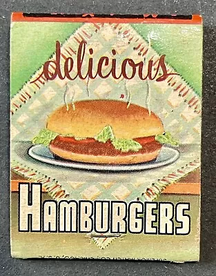 Vintage Mammina’s Bar Benton Harbor Michigan Hamburger Advertising Matchbook • $3