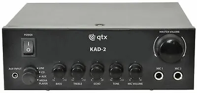 QTX KAD-2 Digital Stereo Amplifier Class D 110W 4 Ohm & 80W 8 Ohm With Echo FX • £62.92