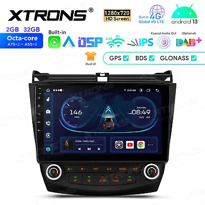 32GB Android 13 8-Core CarPlay Car GPS Stereo Radio Navi WiFi For Honda Accord 7 • $259.99