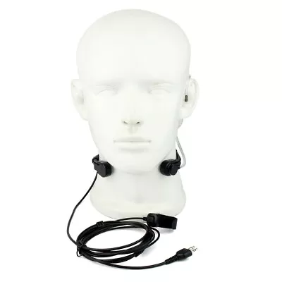 Adjustable Throat Microphone Finger PTT Headset Earpiece For Midland LXT210 Radi • $19.99