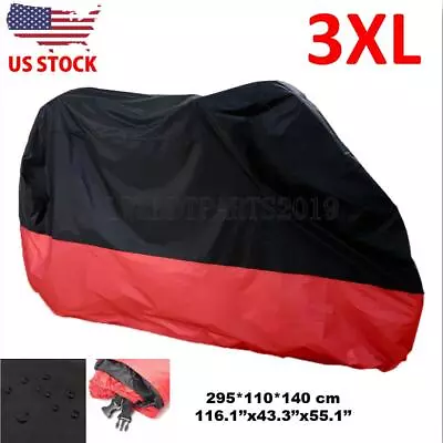 LWKDDT XXXL Red Motorcycle Cover For Harley-Davidson Road King Police EFI FLHPI • $26.95