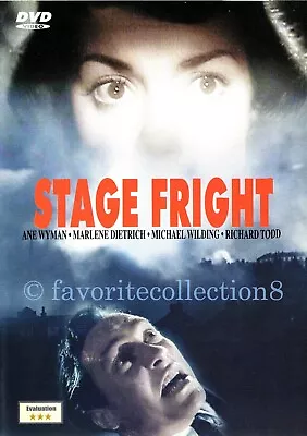 Stage Fright (1950) -Alfred Hitchcock Jane Wyman Marlene Dietrich (Region All) • $13.99