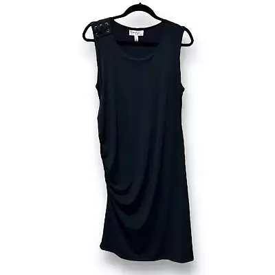 Jessica Simpson Size L Black Sleeveless Cinched Maternity Dress • $6.99