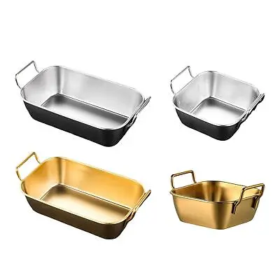 Metal Fries Plate Food Plate Tray Dinner Plate For Dining Table Kitchen • £9.72