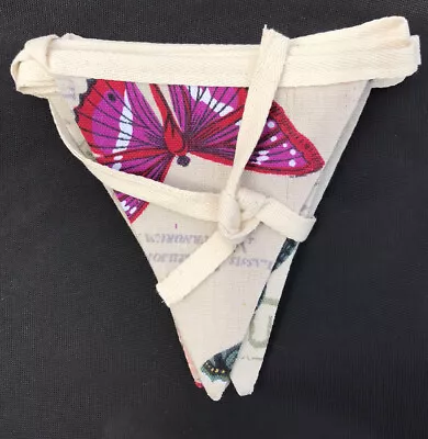 £6.99 • Buy Handmade Canvas Butterfly/Script Bunting, Double Layered, 8 Flags, FREE POSTAGE