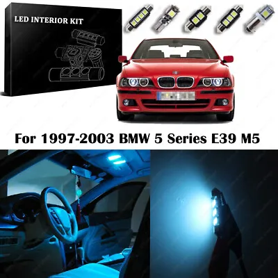 23pcs Ice Blue Interior LED Light Package Kit For BMW 5 Series E39 M5 1997-2003 • $19.63