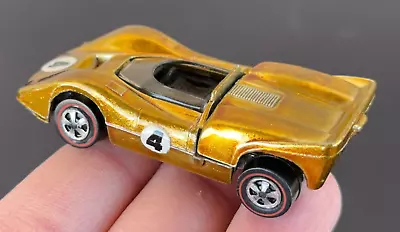 Vintage Hot Wheels Redline 1969 HONEY GOLD McLaren M6A – MINT- GEM!! • $22.50