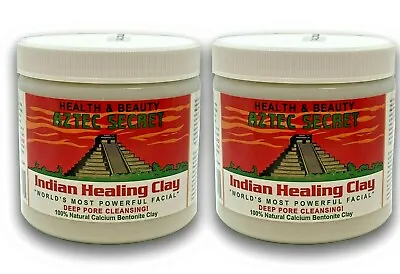 $33.35 • Buy Aztec Secret Indian Healing Clay Deep Pore Cleansing Facial Mask - 1 LB (2 Pack)