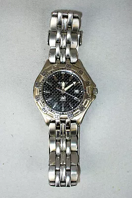 Mens Relic Wet Watch Black Face Silver Band Wristwatch Model Zr11523 • $19.99