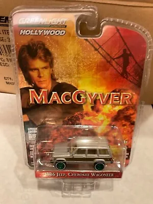 Greenlight Hollywood MacGyver 1986 Jeep Cherokee Wagoneer GREEN MACHINE CHASE • $20