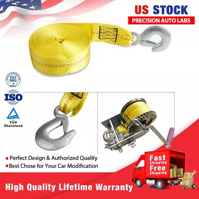 Heavy Duty Tow Winch Boat Trailer Replacement Strap W/ Hook 10000 Lb 2  X20' USA • $21.43