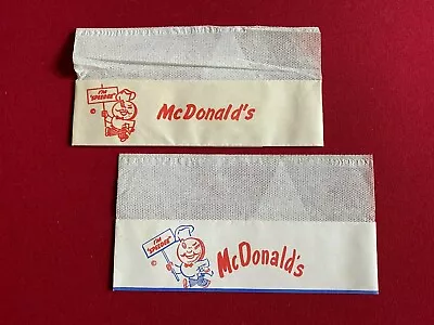 1960's McDonald's Un-Used  Employee Paper Hats (2) (SPEEDEE) Scarce / Vintage • $99