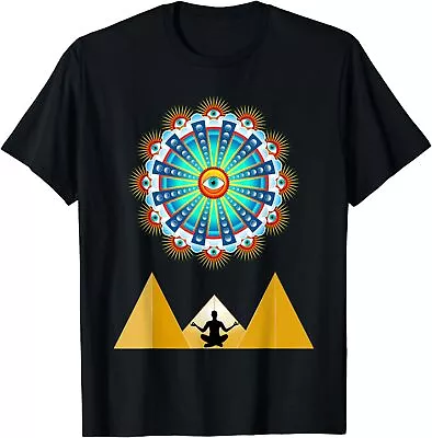 NEW LIMITED Egyptian Sacred Geometry T-Shirt - All Seeing Eye Sun God Tee S-3XL • $19.99