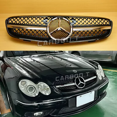 Gloss Black Front Grille Coupe Convertible 2004-2009 Fit M-Benz W209 CLK-Class • $170.05