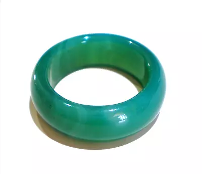 Green Jade Band Ring For Both Men & Women Size 11 • £38.60