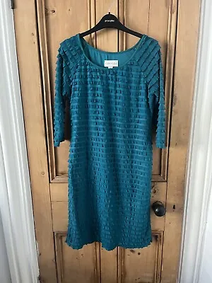 Womens Qvc Ronni Nicole Turquoise Frilled Going Out Dress Uk Size 14 • £10