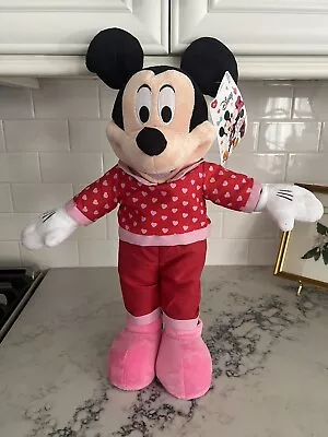 New Disney 20  Mickey Mouse Valentine's Greeters Standup Stuffed Animal • $40