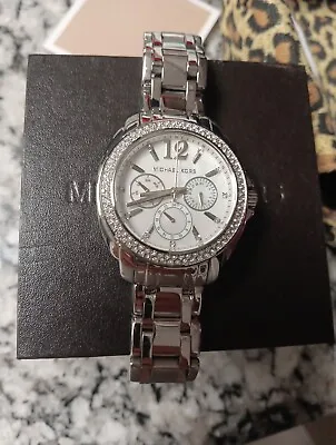 Michael Kors Ritz Chronograph Watch Women 37mm Silver Tone Stainless-Steel  • $40
