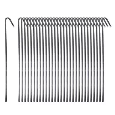 30 Pack Tent Stakes Metal Garden Edging Fence Hooks Pegs Stakes Made USA 9  Long • $17.75