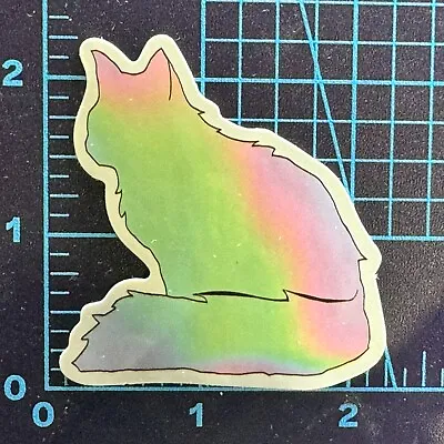 Holographic Ombre Kitty - Cat World - Vinyl Sticker Decal Sticker Bomb Humor • $4.99