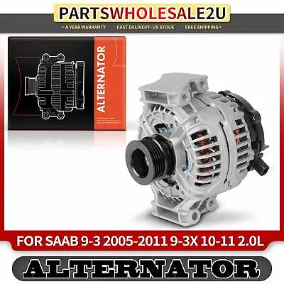 Alternator For Saab 9-3 2005-2011 9-3X 2010-2011 L4 2.0L 120 Amp 12V CW 5-Groove • $119.99