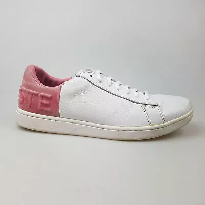 Women's LACOSTE 'Carnaby' Sz 8 US Shoes White Leather Casual | 3+ Extra 10% Off • $20.99