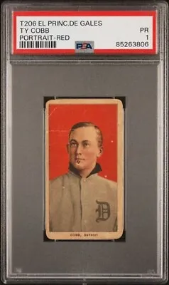 T206 El Principe De Gales Ty Cobb Portrait - Red PSA 1 Rare Back!! • $8499.99