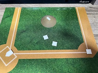 Set Of O Scale Baseball Bases And Pitcher's Mound -  Model Train Layouts Diorama • $12.95