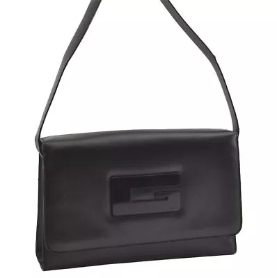 Authentic GUCCI Vintage Shoulder Hand Bag Purse Leather 0013064 Black 1607J • $273.80