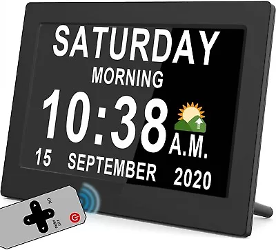Véfaîî NewestDementia Clock 2.0 With Auto DST 20 Custom Reminders Day Clock • £29.99