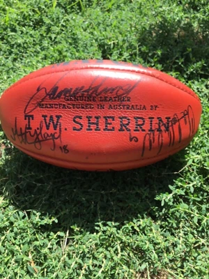 $500 • Buy Official AFL Football Signed By James Hird , Matthew Lloyd , Kevin Sheedy