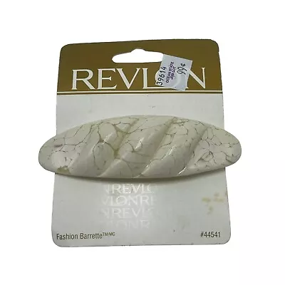 Goody Revlon Vintage 1997 White Marble Look Fashion Barrette New • $11.63