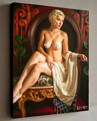 Marilyn Monroe  Classic Painting W/COA - Framed Canvas 40X30cm Pop Art • $250