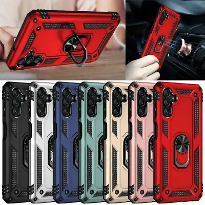 For Samsung Galaxy A04S Case Slim Shockproof Ring Armour Stand Phone Cover • £4.95