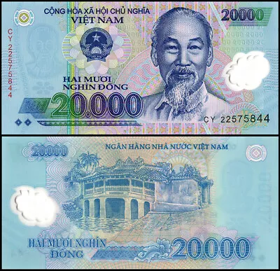 Vietnam 20000 Dong 2022 P-120m UNC Polymer • $2.99