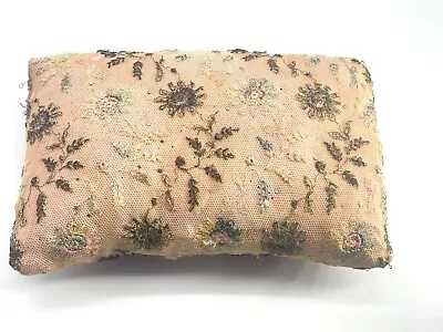 Antique Pincushion Large Vanity Dresser Lace Sewing  Cottage Core Shabby Chic • $22.95