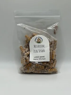 Lion's Mane Mushroom Plug Spawn 100x - FREE USA Shipping • $12.50